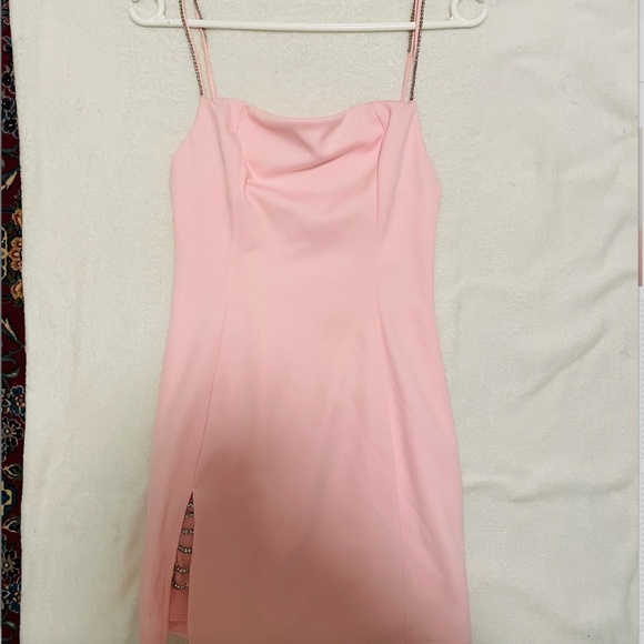 Lucy In The Sky  Rhinestone Dress - Baby Pink | Size XS + S - Picture 5 of 5